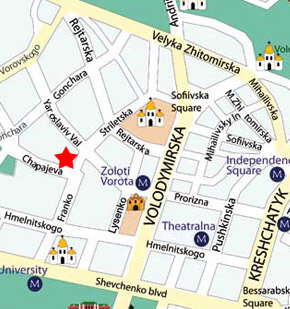 map of apartment's location